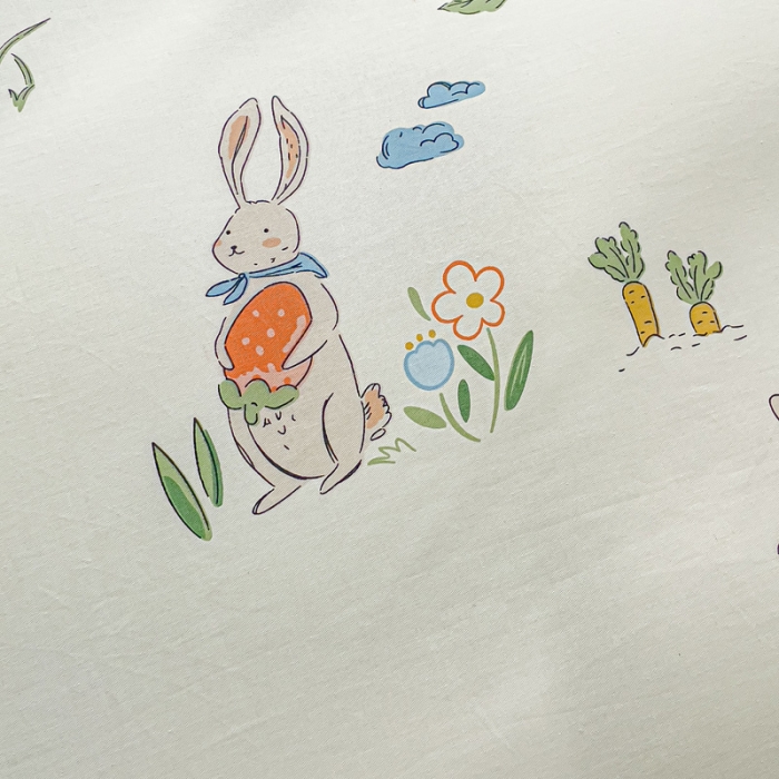 91家纺网 家纺一手货源 找家纺 金鑫汇 2023新花型上市喷气面料全棉四件套 收获满满-蓝色