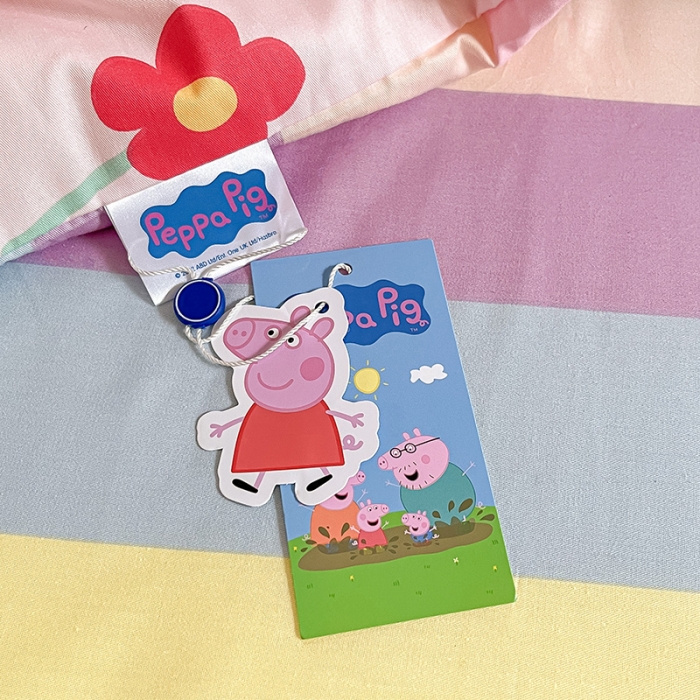 91家纺网 家纺一手货源 找家纺 金爱家 2023新款小猪佩奇正版授权纯棉印花系列四件套 小猪佩奇-可爱佩奇