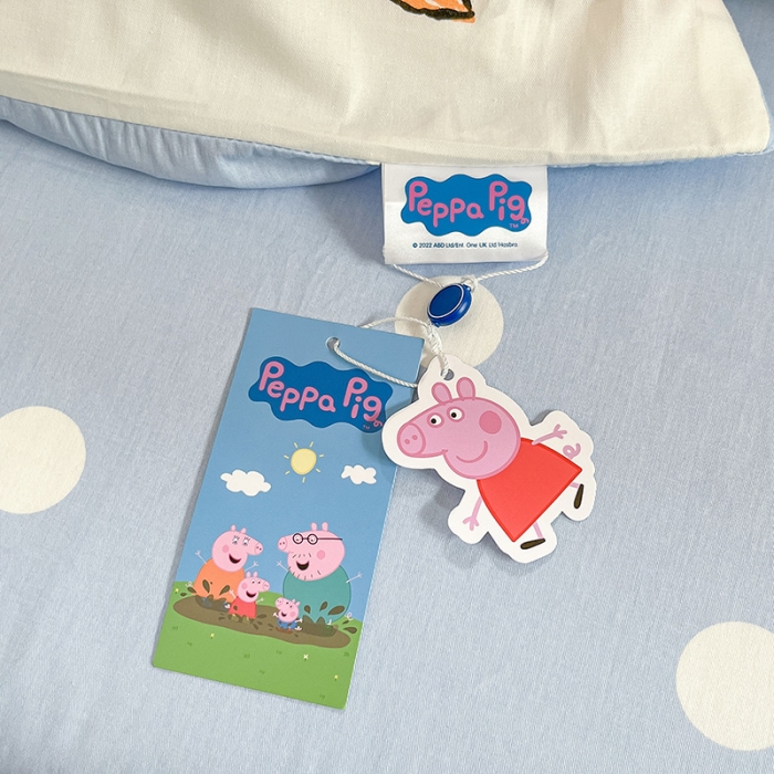 91家纺网 家纺一手货源 找家纺 金爱家 2023新款小猪佩奇正版授权纯棉印花系列四件套 小猪佩奇-恐龙佩奇