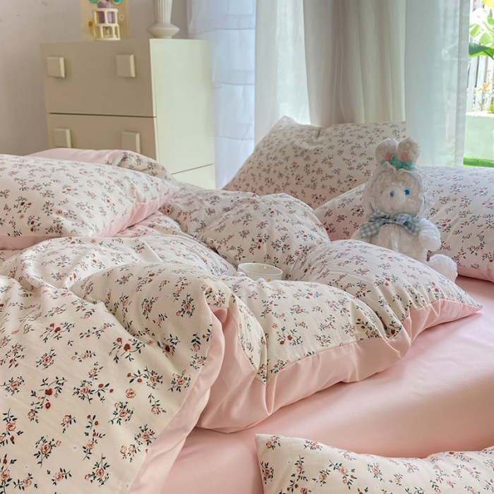 91家纺网 家纺一手货源 找家纺 慕尚家纺 2025新款A类超柔双层水洗四件套 后花园