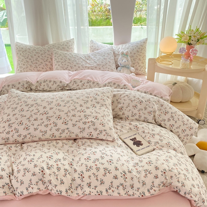 91家纺网 家纺一手货源 找家纺 慕尚家纺 2025新款A类超柔双层水洗四件套 后花园