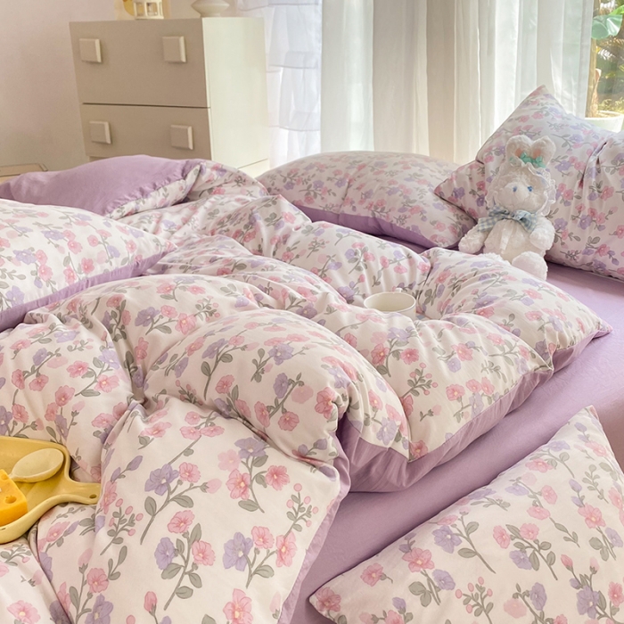 91家纺网 家纺一手货源 找家纺 慕尚家纺 2025新款A类超柔双层水洗四件套 尽相思