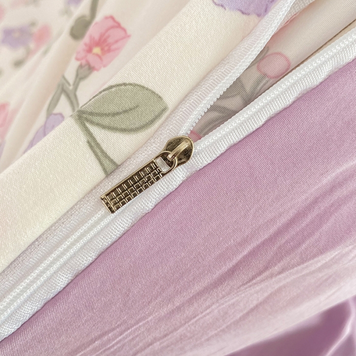 91家纺网 家纺一手货源 找家纺 慕尚家纺 2025新款A类超柔双层水洗四件套 尽相思