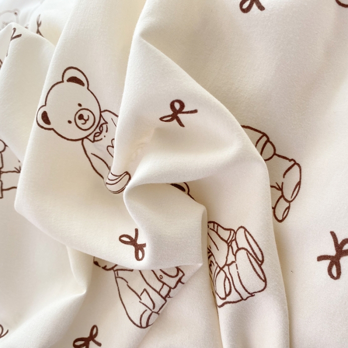 91家纺网 家纺一手货源 找家纺 慕尚家纺 2025新款A类超柔双层水洗四件套 可爱棕熊