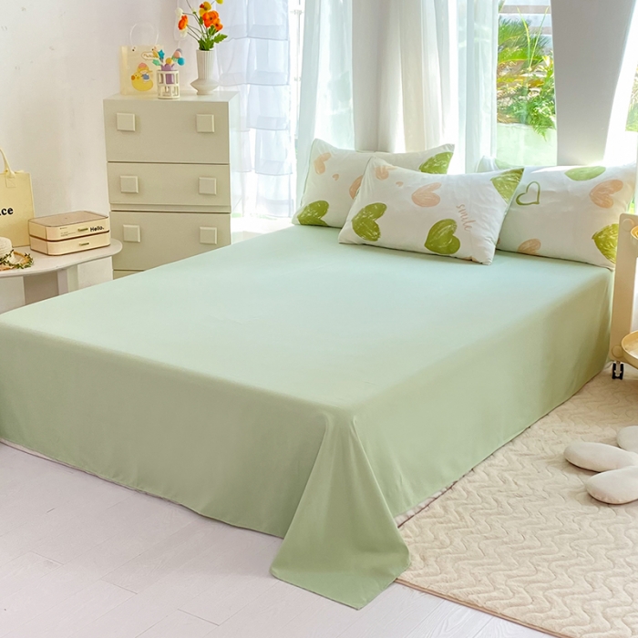 91家纺网 家纺一手货源 找家纺 慕尚家纺 2025新款A类超柔双层水洗四件套 涂鸦爱心