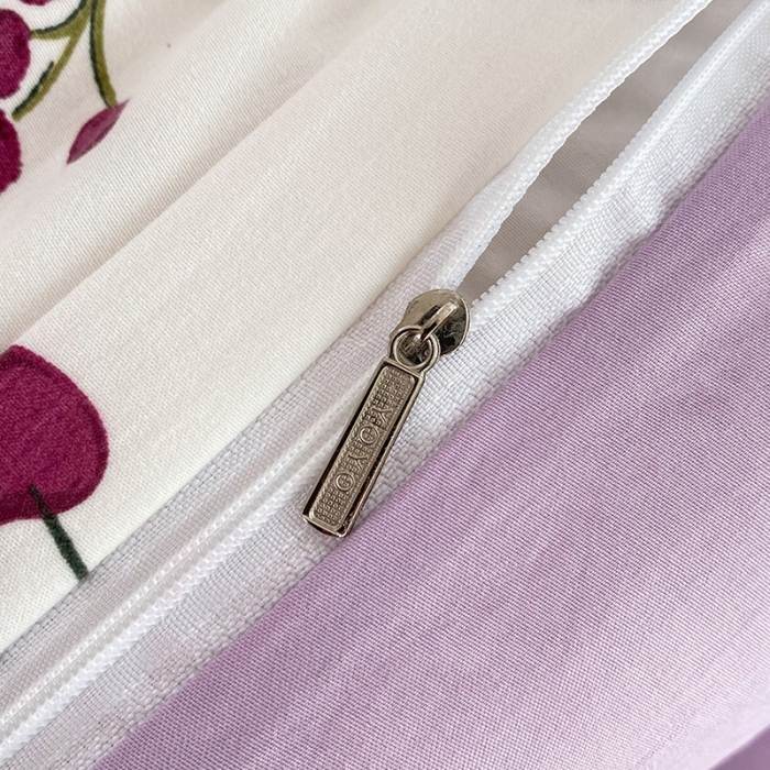 91家纺网 家纺一手货源 找家纺 慕尚家纺 2025新款A类超柔双层水洗四件套 夏日樱桃