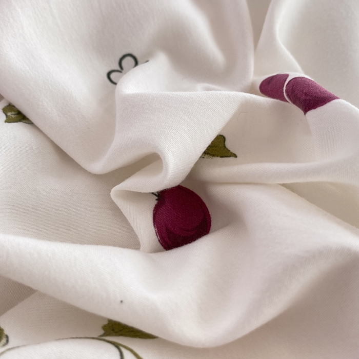 91家纺网 家纺一手货源 找家纺 慕尚家纺 2025新款A类超柔双层水洗四件套 夏日樱桃