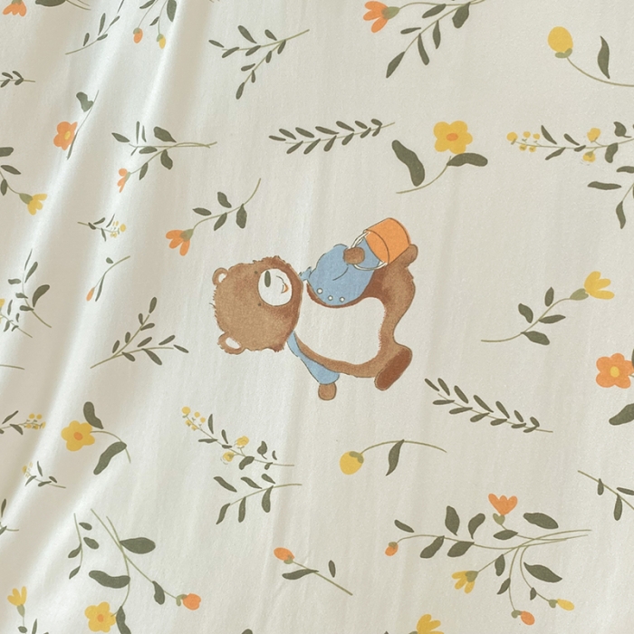 91家纺网 家纺一手货源 找家纺 慕尚家纺 2025新款A类超柔双层水洗四件套 小熊乐园