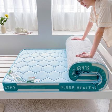 91家纺网 家纺一手货源 找家纺 （总）张先生2024牛奶丝针织立体乳胶记忆海绵床垫-学生床