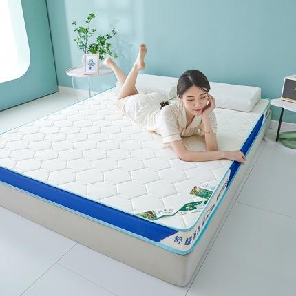 91家纺网 家纺一手货源 找家纺 张先生2024牛奶丝针织硬质棉立体乳胶床垫-成人大床 蔚蓝