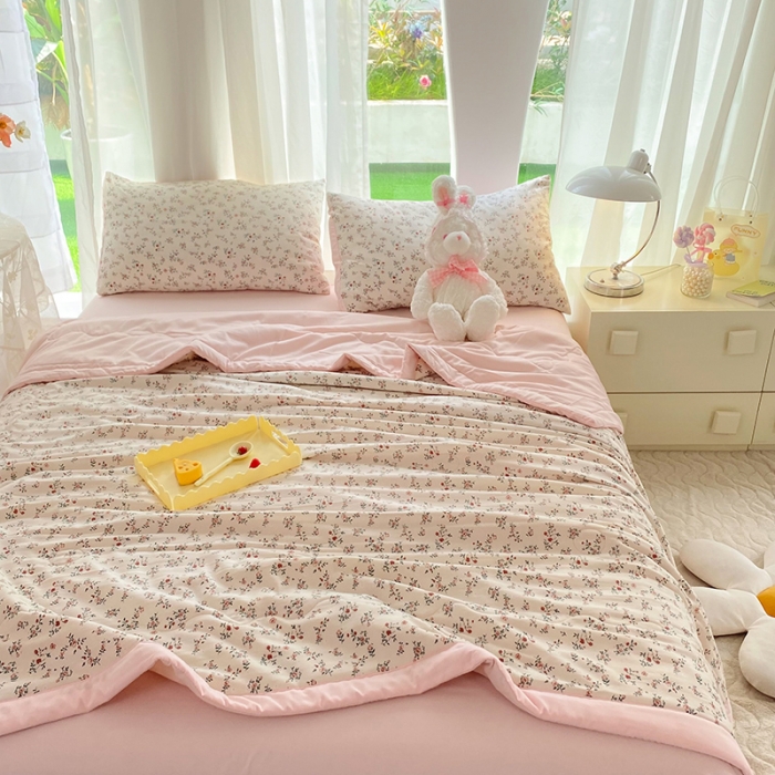 91家纺网 家纺一手货源 找家纺 （总）慕尚家纺 2025新款A类超柔双层纱针织夏被四件套