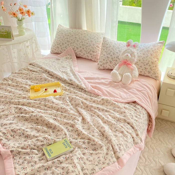 91家纺网 家纺一手货源 找家纺 （总）慕尚家纺 2025新款A类超柔双层纱针织夏被四件套