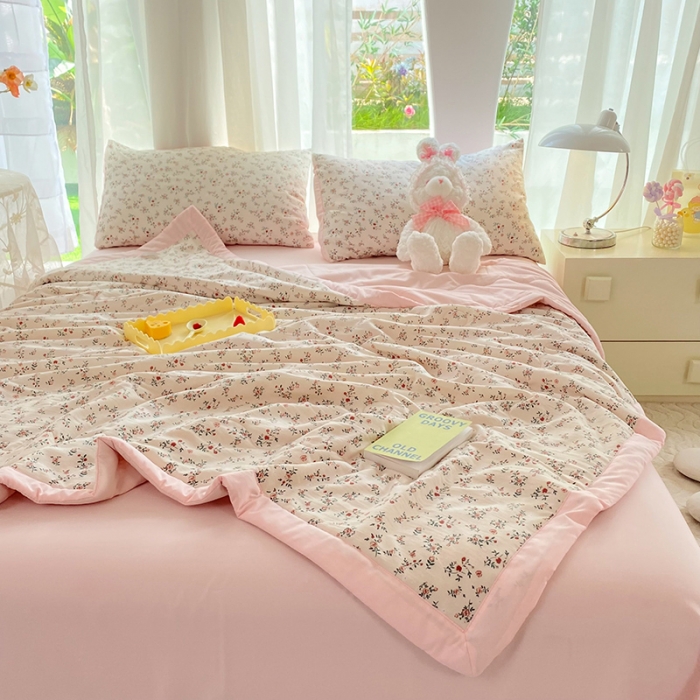 91家纺网 家纺一手货源 找家纺 （总）慕尚家纺 2025新款A类超柔双层纱针织夏被四件套