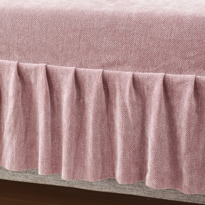 91家纺网 家纺一手货源 找家纺 千彤 2023新款裙边沙发笠沙发套雪尼尔系列 香芋色