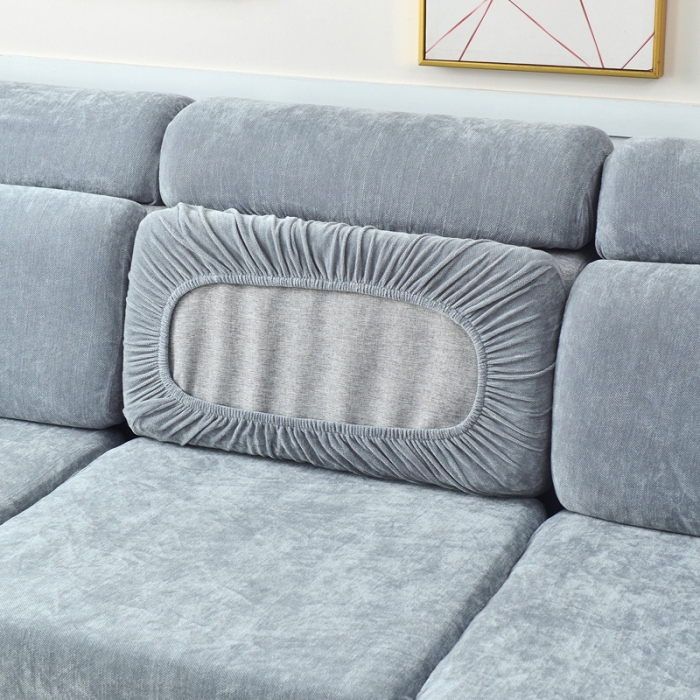 91家纺网 家纺一手货源 找家纺 千彤 2023新款裙边沙发笠沙发套雪尼尔系列 中性灰