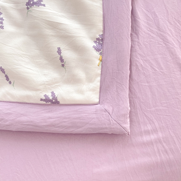 91家纺网 家纺一手货源 找家纺 慕尚家纺 2025新款A类超柔双层纱针织夏被四件套 及风情