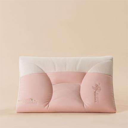 91家纺网 家纺一手货源 找家纺 其乐枕芯 2023新款草本舒睡枕助眠护颈枕 水墨粉