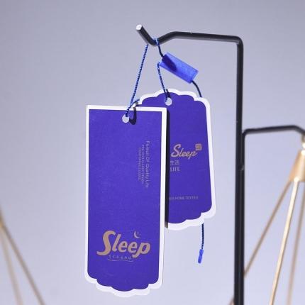 91家纺网 家纺一手货源 找家纺 森翔 吊牌辅料250g白卡对裱 现货直发 DeepSleep蓝色