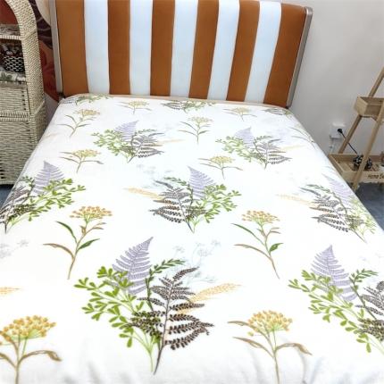 91家纺网 家纺一手货源 找家纺 爱她美2023新款300g金貂绒系列加厚包边法莱绒盖毯毛毯子 欣欣向荣