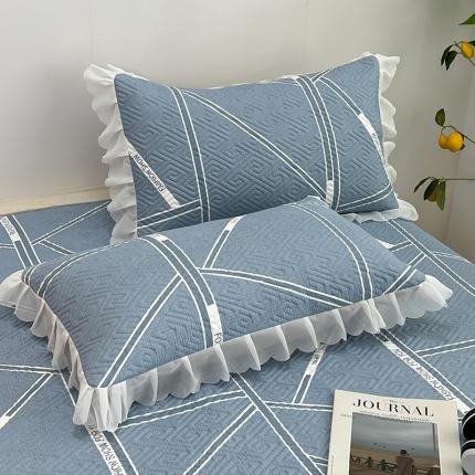 91家纺网 家纺一手货源 找家纺 总 梦舒羽2025新款夹棉花边双人枕套单人加厚短款枕芯套