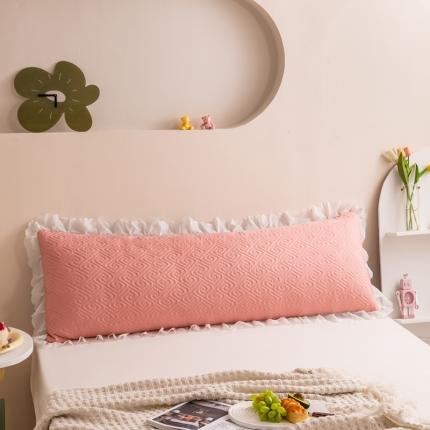 91家纺网 家纺一手货源 找家纺 总 梦舒羽2025新款夹棉花边双人枕套单人加厚长款枕芯套