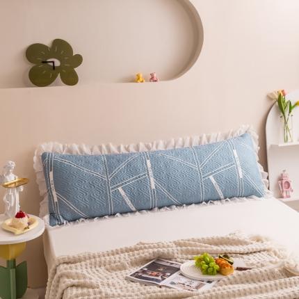 91家纺网 家纺一手货源 找家纺 总 梦舒羽2025新款夹棉花边双人枕套单人加厚长款枕芯套