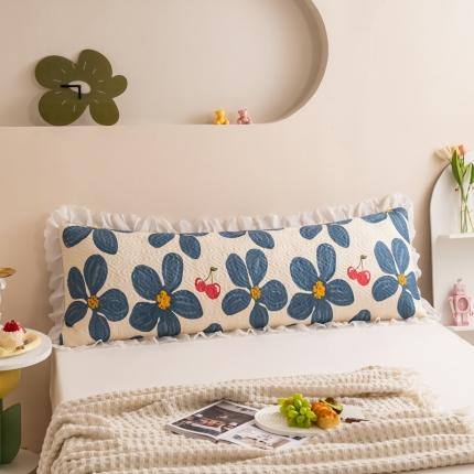 91家纺网 家纺一手货源 找家纺 总 梦舒羽2025新款夹棉花边双人枕套单人加厚长款枕芯套