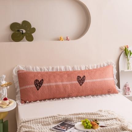 91家纺网 家纺一手货源 找家纺 总 梦舒羽2025新款夹棉花边双人枕套单人加厚长款枕芯套