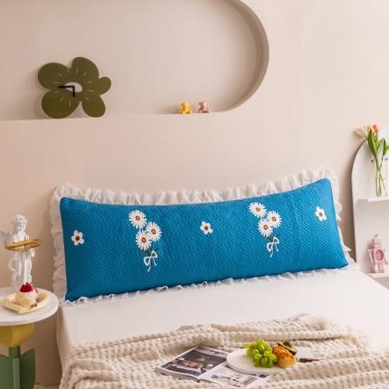 梦舒羽2025新款夹棉花边双人枕套单人加厚长款枕芯套 花海