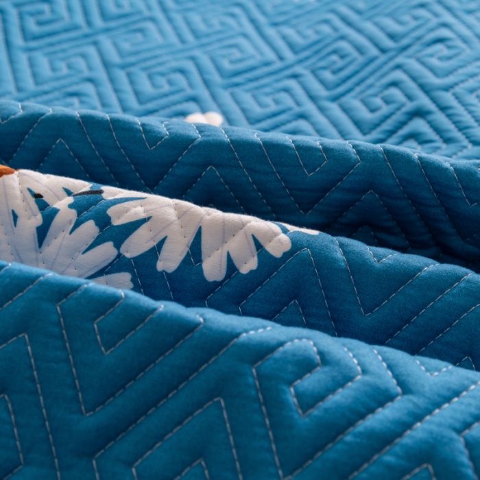 91家纺网 家纺一手货源 找家纺 梦舒羽2025新款夹棉花边双人枕套单人加厚长款枕芯套 花海