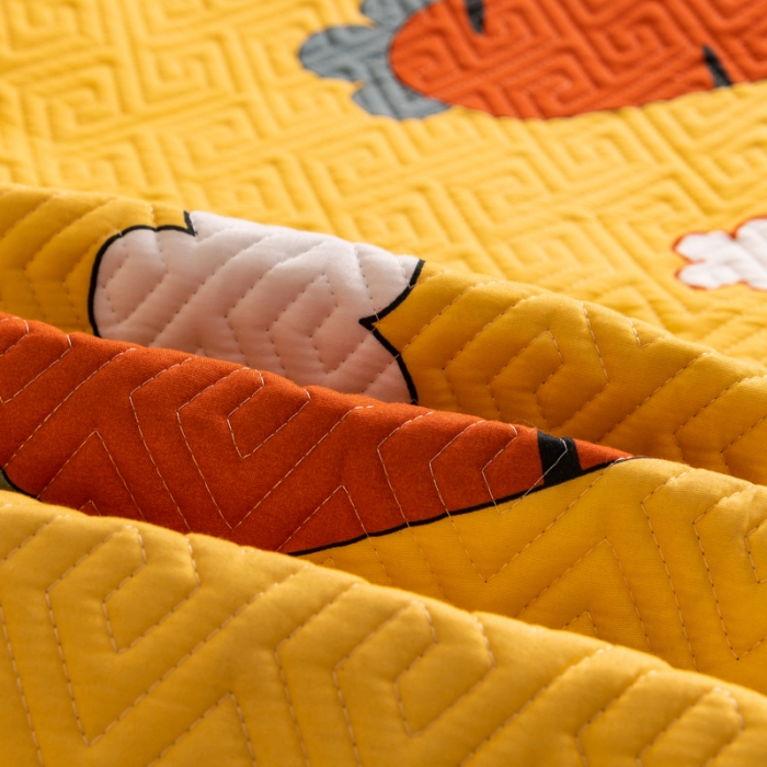 91家纺网 家纺一手货源 找家纺 梦舒羽2025新款夹棉花边双人枕套单人加厚长款枕芯套 萝卜黄