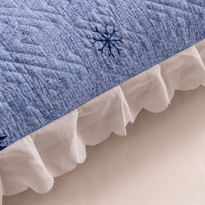 91家纺网 家纺一手货源 找家纺 梦舒羽2025新款夹棉花边双人枕套单人加厚长款枕芯套 麋鹿森林