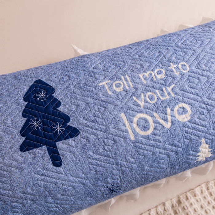 91家纺网 家纺一手货源 找家纺 梦舒羽2025新款夹棉花边双人枕套单人加厚长款枕芯套 麋鹿森林