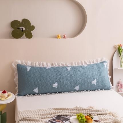 91家纺网 家纺一手货源 找家纺 梦舒羽2025新款夹棉花边双人枕套单人加厚长款枕芯套 三角星