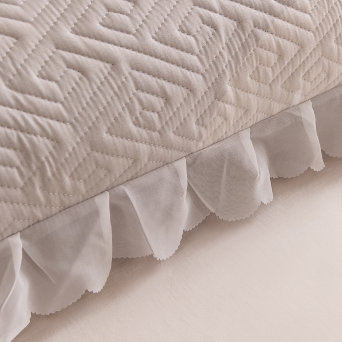 91家纺网 家纺一手货源 找家纺 梦舒羽2025新款夹棉花边双人枕套单人加厚长款枕芯套 月亮宝宝