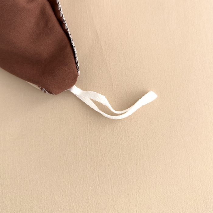 91家纺网 家纺一手货源 找家纺 曼谷 贴布绣四件套小怪兽柔软磨毛床上用品水洗棉套件 小怪兽-焦糖奶杏