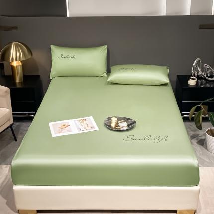 91家纺网 家纺一手货源 找家纺 （总）古吉梦2024新款S刺绣A类抗菌防螨-冰丝床笠三件套