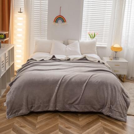 91家纺网 家纺一手货源 找家纺 （总）卡琪曼 2022新双面法兰绒羊羔绒毛毯办公室午睡盖毯子