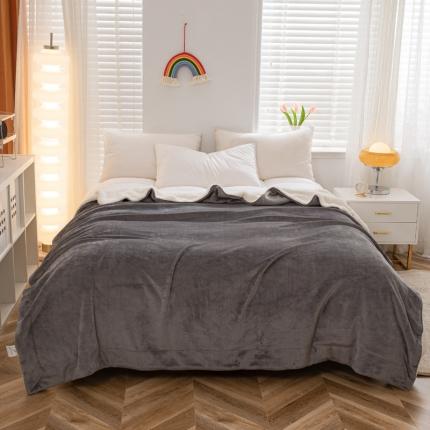 91家纺网 家纺一手货源 找家纺 （总）卡琪曼 2022新双面法兰绒羊羔绒毛毯办公室午睡盖毯子