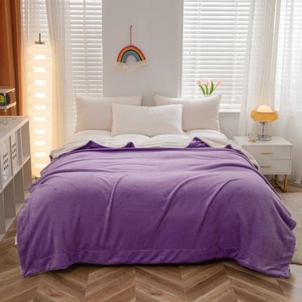 91家纺网 家纺一手货源 找家纺 （总）卡琪曼 2022新双面法兰绒羊羔绒毛毯办公室午睡盖毯子