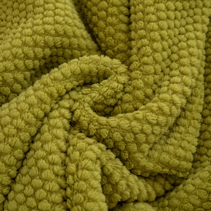 91家纺网 家纺一手货源 找家纺 卡琪曼 2023新款玫瑰绒毯子毛毯盖毯 绿色