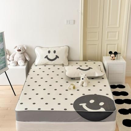 91家纺网 家纺一手货源 找家纺 （总）觅糖 2023新款卡通异形印花冰藤凉席床笠款