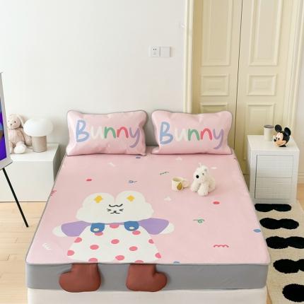 91家纺网 家纺一手货源 找家纺 （总）觅糖 2023新款卡通异形印花冰藤凉席床笠款