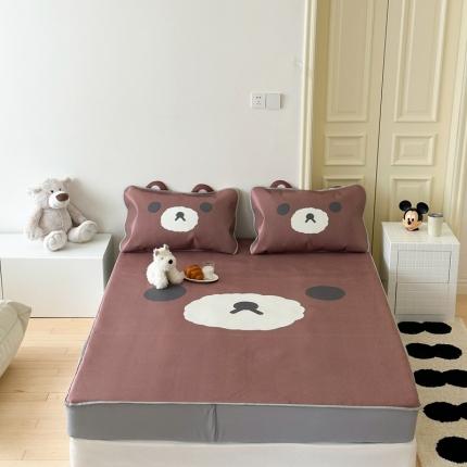 91家纺网 家纺一手货源 找家纺 （总）觅糖 2023新款卡通异形印花冰藤凉席床笠款