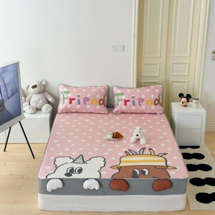 91家纺网 家纺一手货源 找家纺 （总）觅糖 2023新款卡通异形印花冰藤凉席床笠款