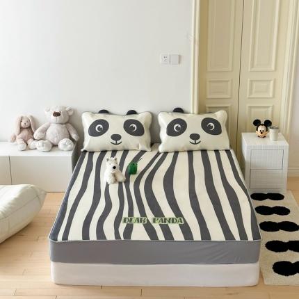 91家纺网 家纺一手货源 找家纺 （总）觅糖 2023新款卡通异形印花冰藤凉席床笠款