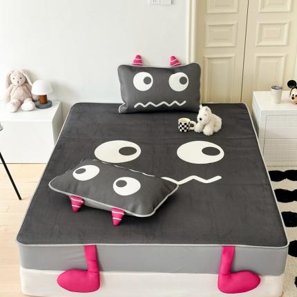 91家纺网 家纺一手货源 找家纺 （总）觅糖 2023新款卡通异形印花冰藤凉席床笠款