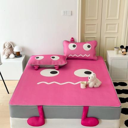 91家纺网 家纺一手货源 找家纺 （总）觅糖 2023新款卡通异形印花冰藤凉席床笠款