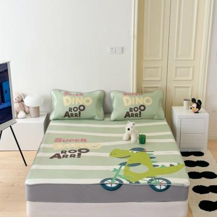 91家纺网 家纺一手货源 找家纺 （总）觅糖 2023新款卡通异形印花冰藤凉席床笠款