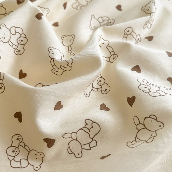 91家纺网 家纺一手货源 找家纺 棉生活 2025新款洛丽塔花边款全棉四件套 贝贝熊